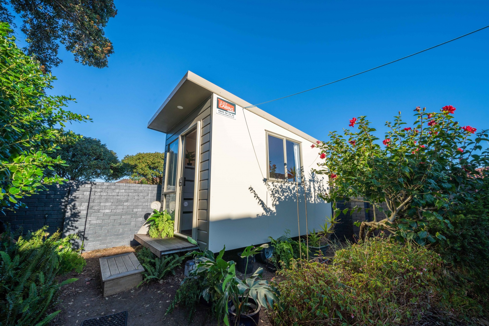Portable cabin used as a home office